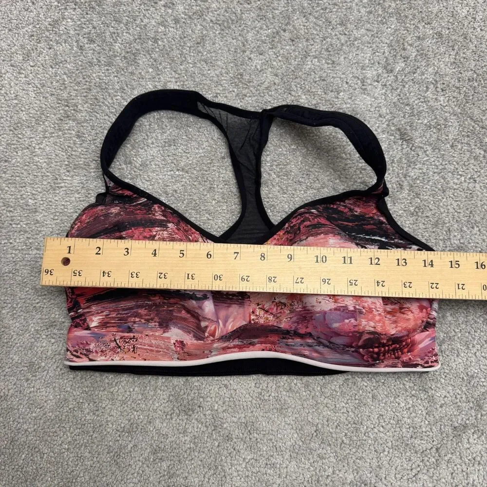 Lululemon Energy Blooming Pixie Abstract Padded Sports Bra Womens 8 Racerback